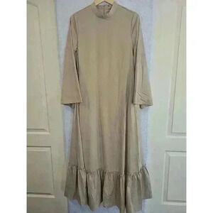 Elegant Tan Maxi Dress